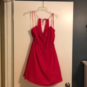 BCBGeneration fuchsia tie-neck dress.